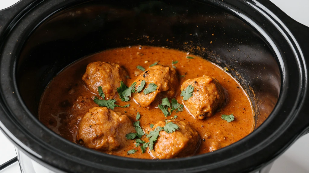 Crockpot Butter Chicken slow cooker creamy tomato sauce