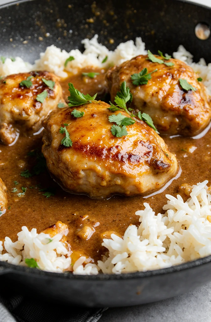 Smothered Chicken and Rice